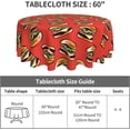 thumbnail image 3 of Burger Vibrant Color Tablecloth Round 60 Inch Table Cloth Cover Mat Holiday Party Decoration for Dining Room Home Kitchen Picnic, 3 of 6
