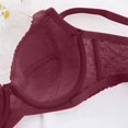 thumbnail image 6 of UPPADA Wired Bras for Women Plus Size Bra Clearance Brasieres De Mujer Savings Push Up Bra Lace,Wine Xl, 6 of 7
