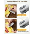 thumbnail image 4 of 2-in-1 Mini Bag Sealer with Cutter & Magnet - Portable Heat Sealer for Plastic Bags, Food Chips, Snacks, Travel - Handheld Bag Resealer, 4 of 9