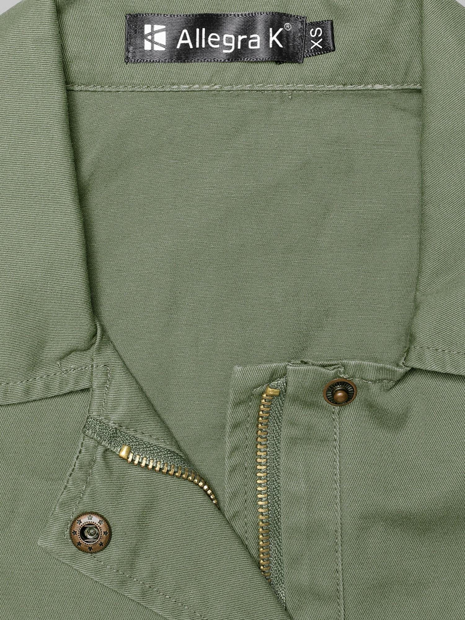 DARING DIVA Women Functional Pockets Drawstring Waist Cargo Vest XL Green