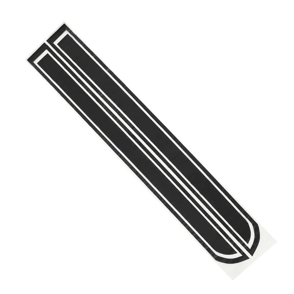 51.77"x9.72" Car Hood  Black Stripe Sticker Auto Racing Exterior Decal Decoration for Car Hood Roof Trunk Skirt 1 Pair