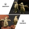 thumbnail image 3 of 2 uds pequeño pingüino Metal adorno de pingüino Mini adorno de latón figura de pingüino de latón, 3 of 4
