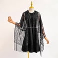 thumbnail image 5 of Lace Floral Shawls and Wraps for Women Evening Formal Dresses Wedding Bridal Shawl Scarf Black One Size, 5 of 5
