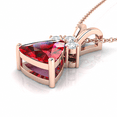 thumbnail image 4 of Trillion Cut Garnet Rose Gold Plated V-Bale Solitaire Pendant Gift For Easter || Ali Baba Jewellery, 4 of 5