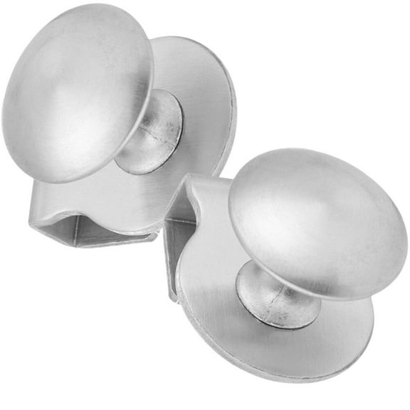 2 Pcs Glass Clip Handle Door Pulls for Cabinets Drawers No Drill Lock Knobs Adjustable