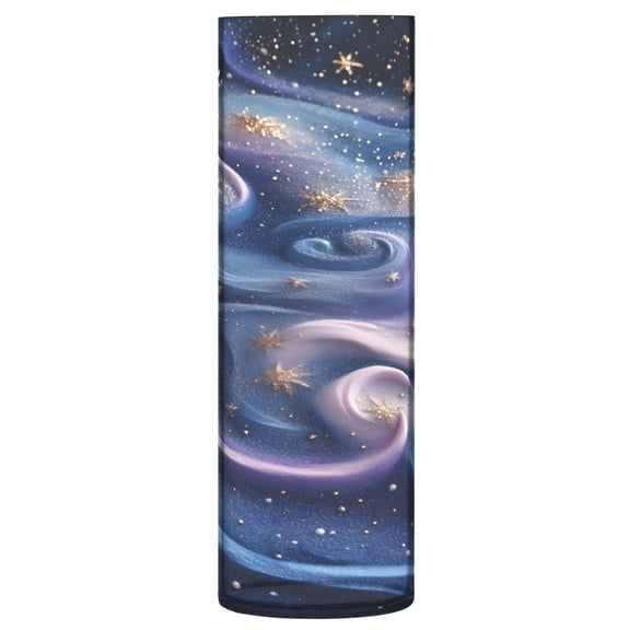 Haosy Plastic Flower Vase 11.8 inch Tall Clear Cylindrical Vases for Centerpieces Home Wedding Decor 3d Starry Sky