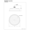 thumbnail image 2 of Kingston Brass K324A1 Shower Scape 8" Round Raindrop Brass Shower Head, Polished Chrome, 2 of 3