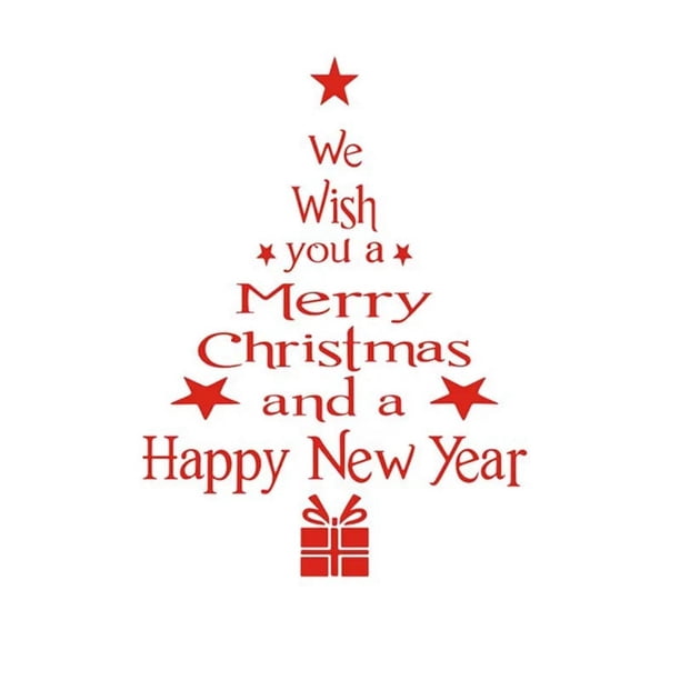 Pegatina de pared para ventana de Feliz Navidad, pegatinas creativas de Año Nuevo, impermeable, bendición, árbol de Navidad, decoración del hogar, 1 ud.