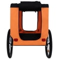 thumbnail image 5 of Pefilos 49" Dog Bike Trailer, Jogger Folding Pet Carrier, Pet Stroller Bicycle Carrier w/Hitch, Suspension, Visibility Flag and Reflectors, Orange, 5 of 10