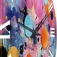 thumbnail image 5 of Designart "Assembling Neon I" Abstract Collages Oversized Wall Clock, 5 of 5