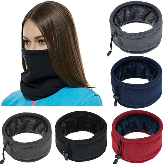 SPRING PARK Winter Polyester Neck Gaiter Neck Warmer Scarf Face Cover Beanie Hat Circle Loop Scarves for Outdoor