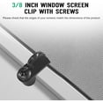 thumbnail image 3 of 3/8 Inch Screen Clip, Window Screen Clip with Screws, Storm Door Clips for Glass and Screen, Screen Clips to Hold The Screen in Window, Window Screen Fasteners, Screen Door Clips, 3 of 7