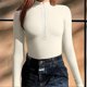 thumbnail image 2 of 2026 Women Front Zip Bodysuits Round Neck Bodycon Ribbed Bodysuit Shapewear For Casual Daily Home Wear, 2 of 5