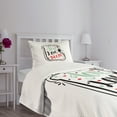 thumbnail image 3 of Ambesonne Joy Quilted Bedspread Set 2 Pcs, Abstract Christmas Sock, Twin Size, Turquoise Red Black, 3 of 5