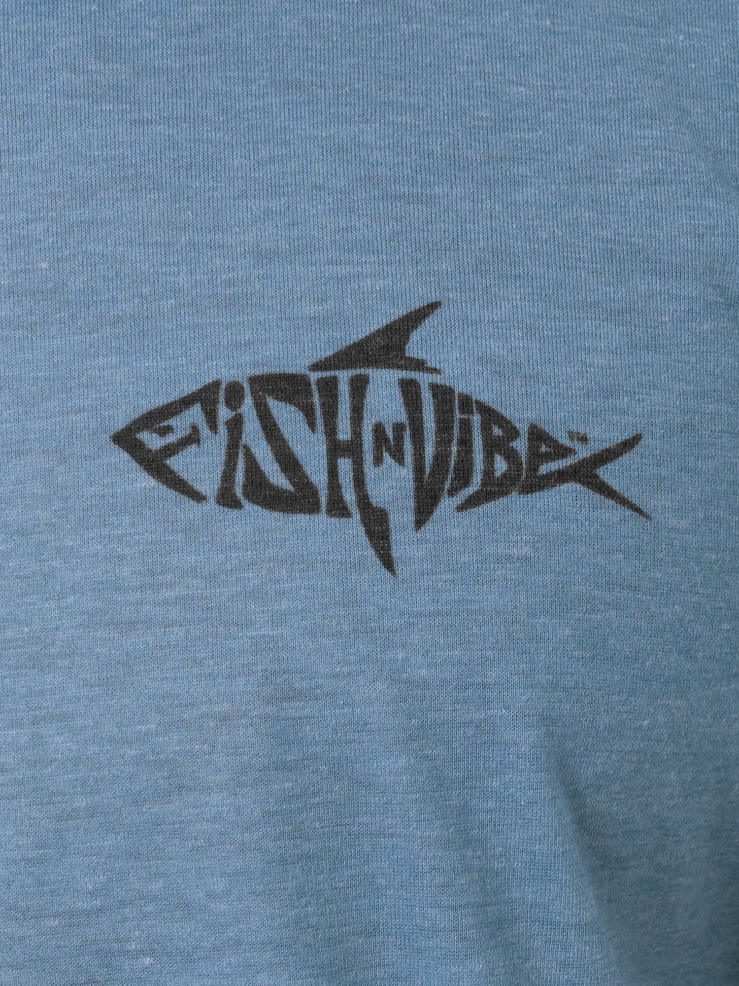 Fish N Vibe Men's Short Sleeve Fishing Performance Outdoor Graphic T-Shirt, Blue Shadow, M