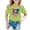 Z02-Light Green, variant on YAYUBA Girls Shirts Size 6 Cartoon Print Crew Neck Back To School Short Sleeve T-Shirt Soft Blouse Tops Preppy Little Girls Clothes, 7-8 Years, Blue