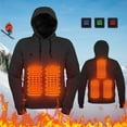 thumbnail image 5 of Yibooy Men Women USB Rechargeable 3 Heat Levels 5 Heated Zone Heating Hoodies (Black M), 5 of 8