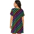 thumbnail image 6 of Cotton Nightgowns for Women - Rainbow Hearts Sleep Shirts for Women's Nightgowns & Sleepshirts, Soft Cotton Pajama Dress Shirts for Women, House Dress Sleepwear for Women, 6 of 7