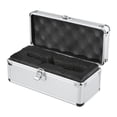 thumbnail image 1 of Maleta de caja de herramientas de aluminio portátil con estuche de transporte de esponja Estuche rígido Estuche de almacenamiento de instrumentos 25x11x11.5cm CUTICAT Estuche de transporte para micrófono, 1 of 8