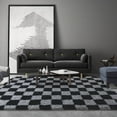thumbnail image 3 of SARAG 5x7ft Black And Gray Area Rugs, Modern Checkerboard Rug For Living Room Bedroom, Thickened Memory-Foam Area Rug For Kids Nursery Dorm, Home Decor, Anti-Slip And Easy To Clean, 3 of 9
