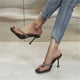 thumbnail image 4 of Chanclas cruzadas tejidas con diamantes de imitación, zapatillas de tacón alto para mujer Wmkox8yii  hj789, 4 of 7