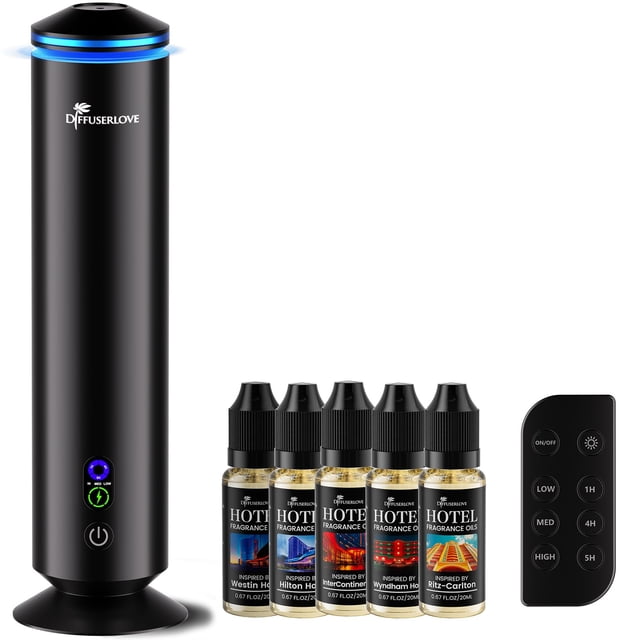 Difusor de aromas Diffuserlove Waterless con 5 aceites aromáticos de hotel