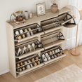 thumbnail image 3 of Bingirl Armoire à Chaussures avec 6 Tiroirs Basculants Armoire à Chaussures en Bois avec Tablette Réglable Rangement pour Chaussures pour Entrée Armoire à Chaussures Dissimulée pour Couloir Salon Chêne Naturel, 3 of 6