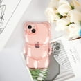 thumbnail image 3 of Bear Phone Case Compatible with iPhone 15 Plus Case, Cute 3D Pink Clear Bear Case, Shockproof Kpop Cartoon Bear Phone Case for Women Girls, 3 of 12