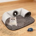 thumbnail image 7 of U Shaped Cat Tunnel Bed, Removable Washable Cat Cave with Hanging Toy, Cozy Hide and Seek Passage for Indoor Use, All Season Pet Lounger, 7 of 7