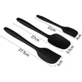 thumbnail image 3 of Set Of 3 Silicone Spatulas, Heat Resistant Non-Stick Kitchen Silicone Maryse For Pastry, 3 of 5