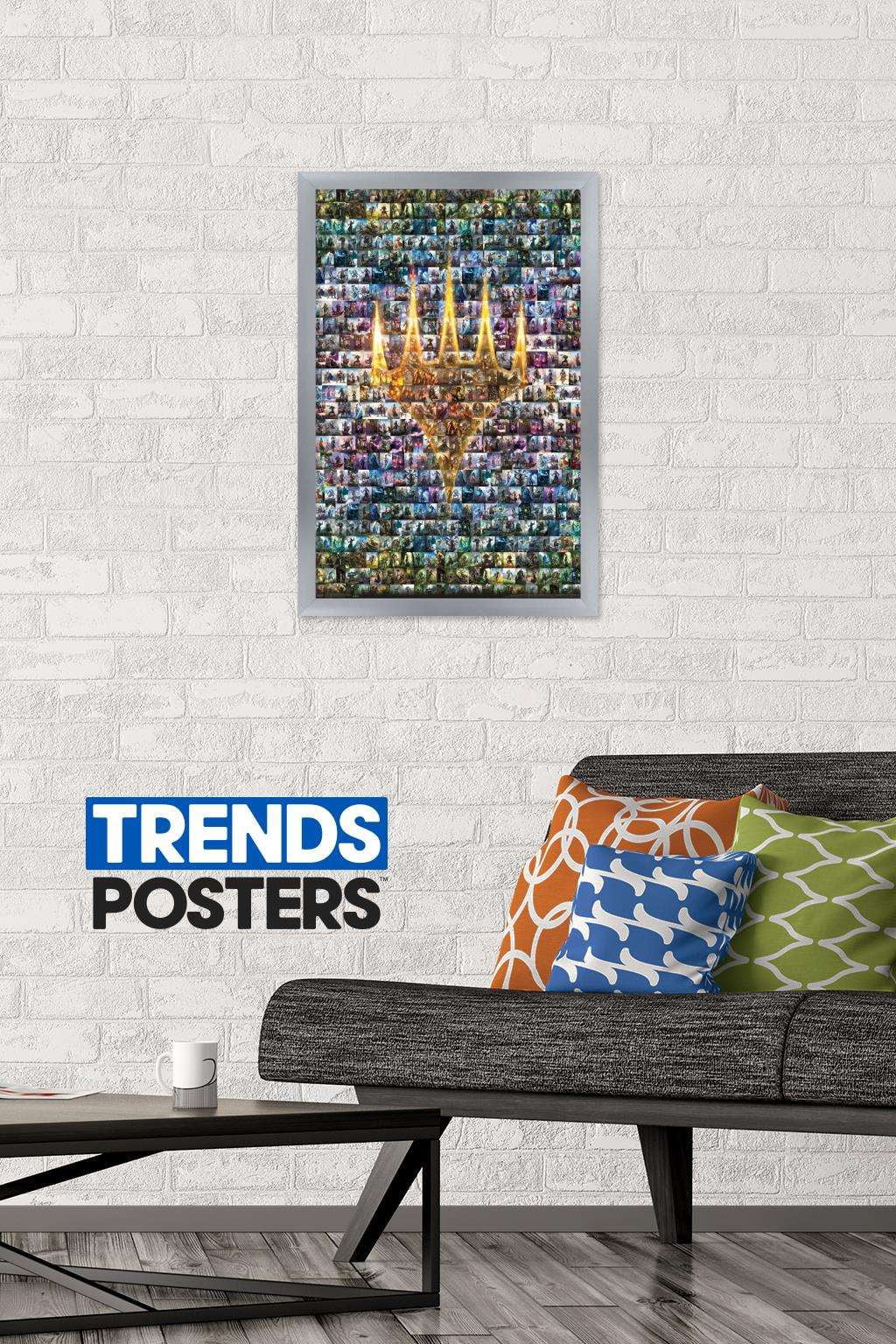 Magic: The Gathering - Collage Wall Poster, 14.725" x 22.375", Framed