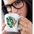 thumbnail image 2 of 3drose, Chic Image of Watercolor and Image of Gold Tropical Leaf Illustration, 11oz Mug, 2 of 6