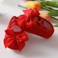 thumbnail image 2 of Newborn Baby Girl Bowknot Shoes Princess Floral Walking Shoes + Headband, 2 of 5