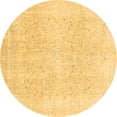 thumbnail image 1 of Ahgly Company Indoor Round Abstract Brown Modern Area Rugs, 3' Round, 1 of 4