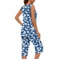thumbnail image 5 of Pajamas for Women Set Sale Plus Size Pajamas for Women Floral Printed Pj Set Loose Fitting Lounge Set 2 Piece Sleepwear, 5 of 5