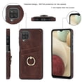 thumbnail image 4 of Nalacover for Samsung Galaxy A12 5G 6.5 inch Wallet Back Case,Luxury PU Leather Soft TPU Anti-Drop Shockproof Two Card Slots with Finger Ring Holder Kickstand Ultra Slim Phone Cover.Coffee, 4 of 8