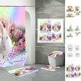 Easter Digital Print And Polyester Bathroom 4 Piece Set Disposable Hand