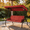 Red, variant on BaPiPro Gray 3-Person Heavy Duty Metal Patio Swing with Stand, Adjustable Canopy, Removable Comfort Cushions, Foldable Side Table & 2-in-1 Convertible Swing Bed for Garden, Deck, Backyard or Porch