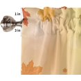 thumbnail image 5 of Valance Curtain for Kitchen, Thanksgiving Fall Maple Leaves Pumpkins Window Valance for Living Room Scroll,Rod Pocket Valances for Bedroom Decor,Window Treatment Valance 1 Panel 18" x 54", 5 of 6