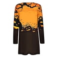 thumbnail image 4 of WFJCJPAF 2024 New Halloween ! Halloween Sweaters for Women,Women's Fashion Halloween Printed Casual Long Sleeved Shirt Cardigan Tops - Yellow M, 4 of 6