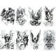 thumbnail image 2 of Tatuajes Adhesivos Tatuaje Ángel 2/6/8 Piezas Impermeables Geniales para Hombres Y Mujeres, 2 of 9