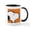 White/Black Inside, variant on CafePress - Fresh Orange Snoopy Mug - 11 oz Ceramic Mug - Novelty Coffee Tea Cup