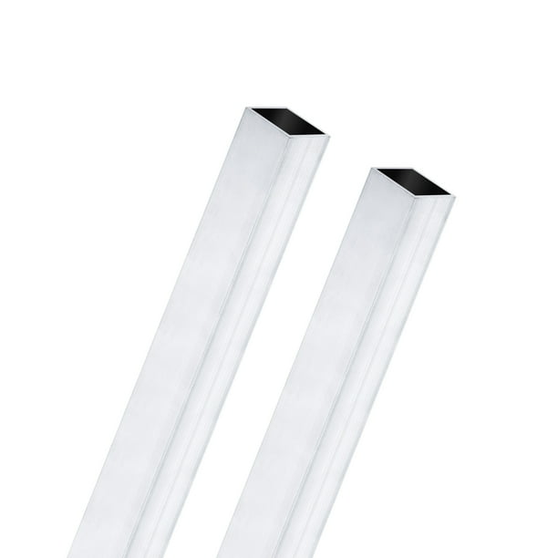 Tubo cuadrado de aluminio 6063 de 200 mm en paquete de 2, 10x10 mm de ancho exterior, 1 mm de grosor de pared, tubería de aluminio sin costura para construcción de marcos