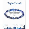 thumbnail image 5 of Top-kevin Natural Crystal Bracelets for Women Men Semi-Precious Gemstone Beaded Bracelets Round Beads Gemstones Stretch Yoga Bracelet, 5 of 16