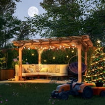 Outdoor Patio Gazebo 10X12FT Wooden Pergola100% Sturdy Solid Wood Outdoor Gazebo for Backyard,Backyard, Deck, Lawn Patio Pergola Waterproof & Windproof Outdoor Garden Shelter for Year-Round Use