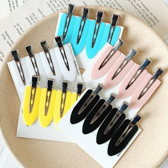 4 Pcs/1 Pce Pinces à Cheveux Sans Couture Sans Se Pencher Frange Barrette Maquillage Accessoires Visage Femmes Filles Épingles à Cheveux