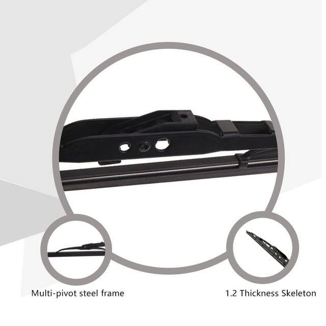 2PCS Wiper Blades Direct Connect 18'' 19'' for Front Left and Right