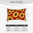 thumbnail image 4 of Lsque Sunflowers On Red Pattern Pillow Case – Soft & Cozy Throw Pillow Cover, Hypoallergenic Cushion Case for Sleeping Women with Envelope Closure-20"x30", 4 of 6