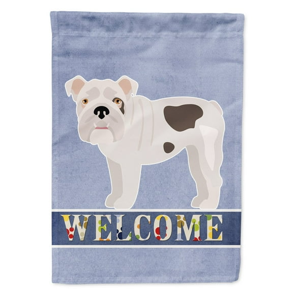 Carolines Treasures CK3645GF Bulldog English Bulldog Welcome Flag Garden Size  Small multicolor