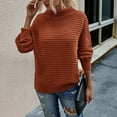 thumbnail image 5 of JINMGG 2026 Fall Winter Plus Size Sweaters for Women,Women Fashion Solid Color High Collar Long Sleeves Socket Sweater Tops, 5 of 8